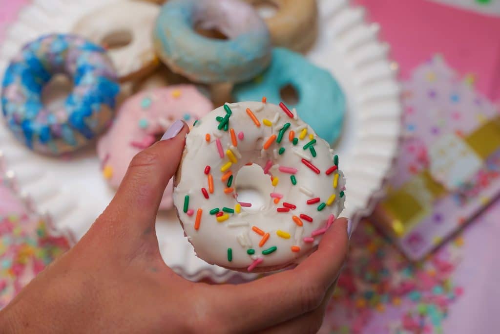 protein donut picture frosted