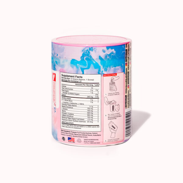 athena cotton candy back of jar with supplement facts list