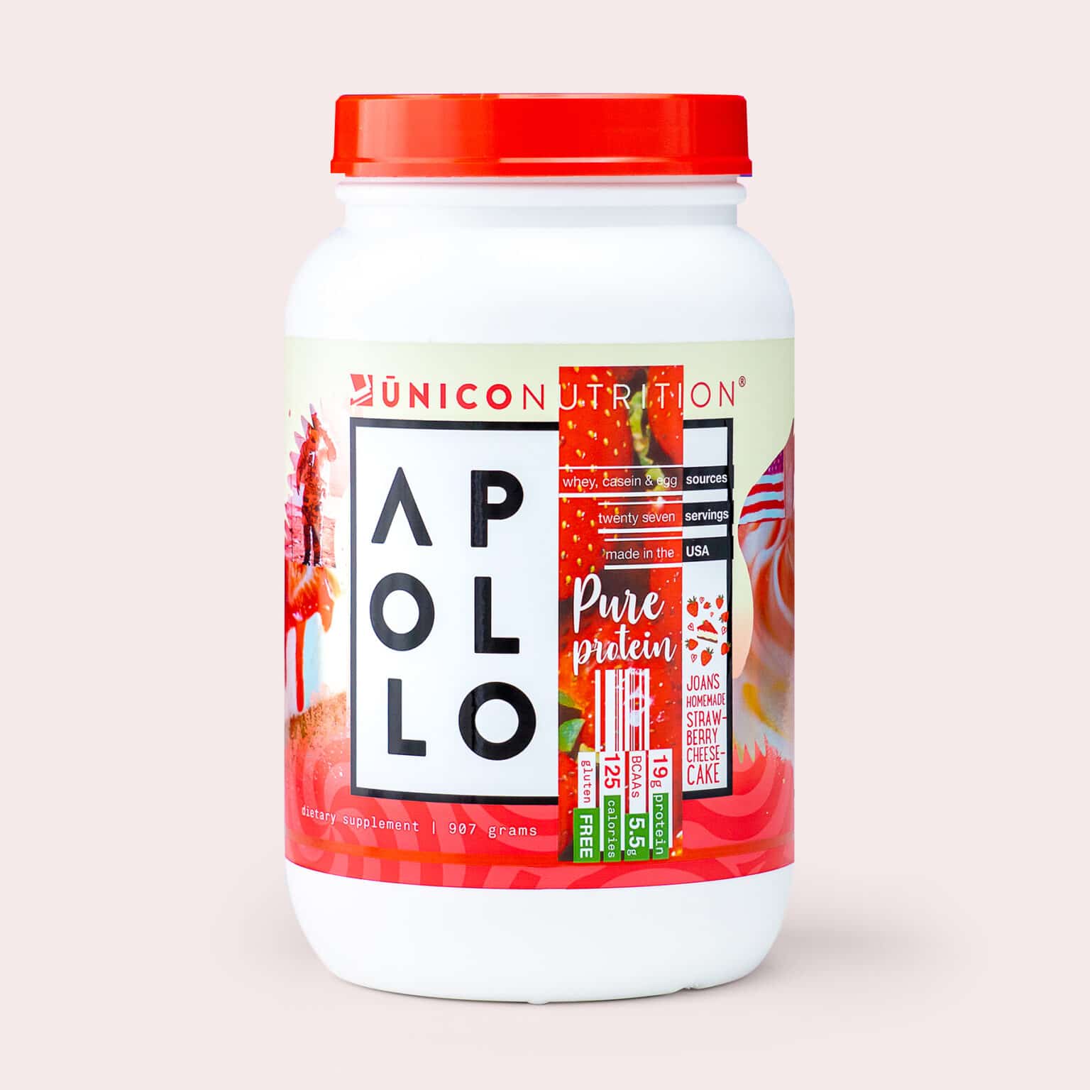 APOLLO Strawberry Cheesecake Protein Powder Unico
