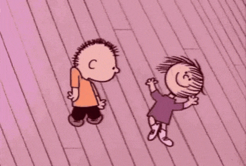 peanuts cartoons dancing gif